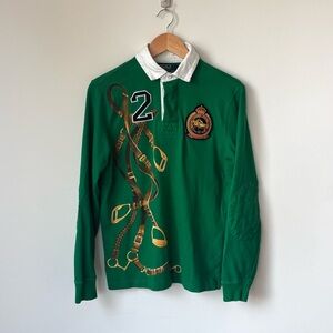 Vintage Polo Ralph Lauren  Stirrup Rugby Shirt Men’s S Winter Cup Team Crest #2